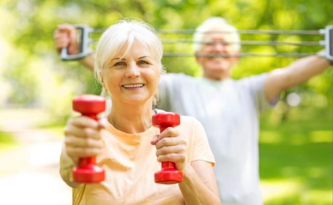 Couple Exercising